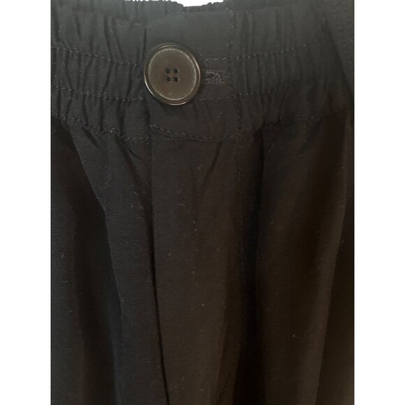 ZARA Cargo Pants XS Black Viscose & Linen - Picture 5 of 13